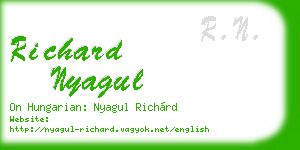 richard nyagul business card